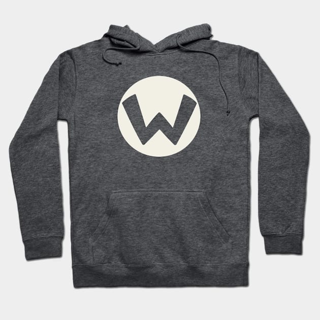 letter w black Hoodie by persa